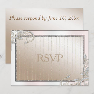 Ivory and Satin RSVP Invitation