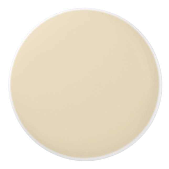 Ivory Beige Ceramic Knob (Front)