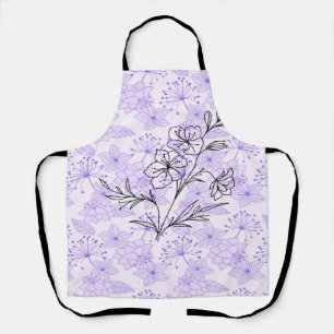 Ivory & Beige Floral Whimsy Apron