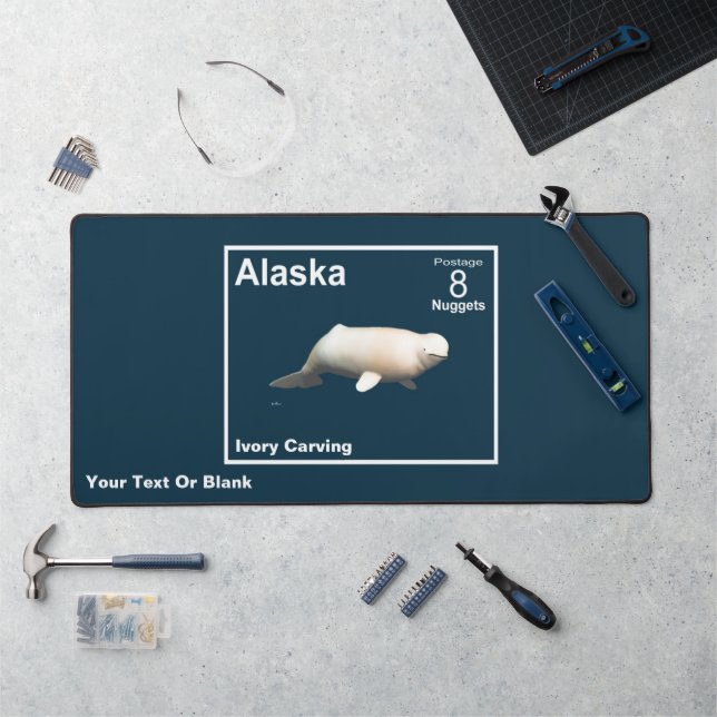 Ivory Beluga - Alaska Postage Desk Mat (Workstation)