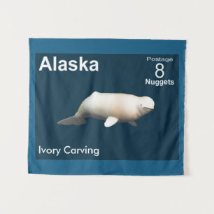 Ivory Beluga - Alaska Postage Tapestry