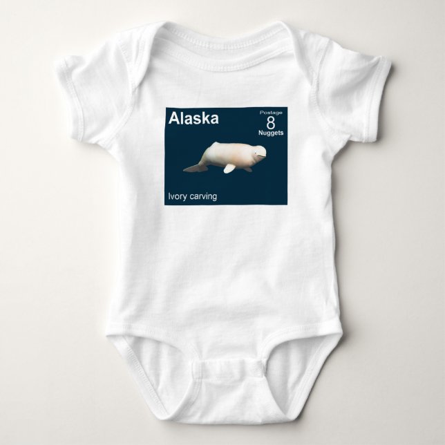 Ivory Beluga Baby Bodysuit (Front)