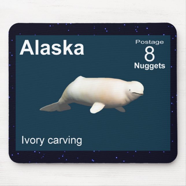 Ivory Beluga Mouse Mat (Front)