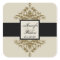 Ivory Black and Gold Damask Wedding Envelope Seal