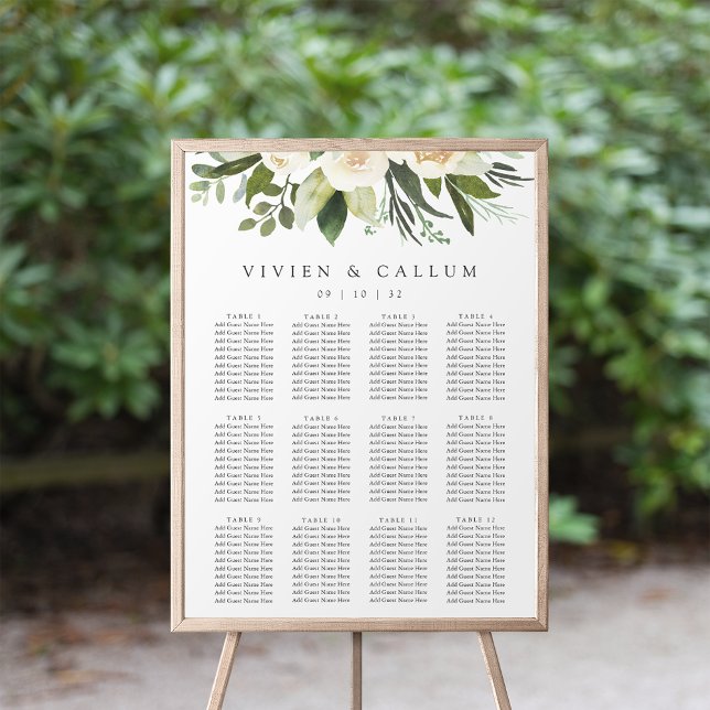 Ivory Bloom | Floral Wedding Seating Chart (Creator Uploaded)
