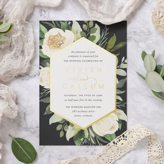 Ivory Bloom | Geometric Floral Frame Wedding (Creator Uploaded)