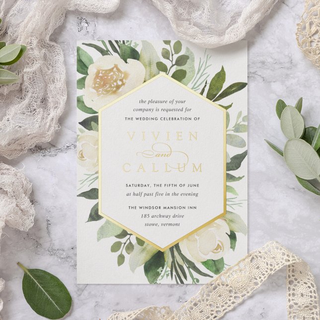 Ivory Bloom | Geometric Floral Frame Wedding (Creator Uploaded)
