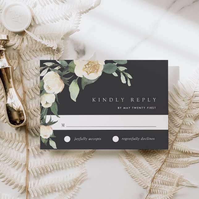 Ivory Bloom | Watercolor Floral Wedding RSVP Card (Creator Uploaded)