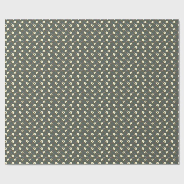 Ivory Blooms Wrapping Paper (Flat)