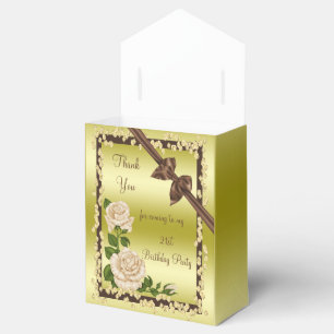 Ivory Blossom, Bows & Diamonds 21st Favour Box