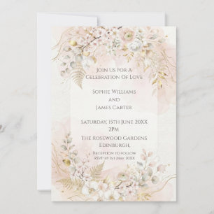 Ivory Blossom Wedding Invitation