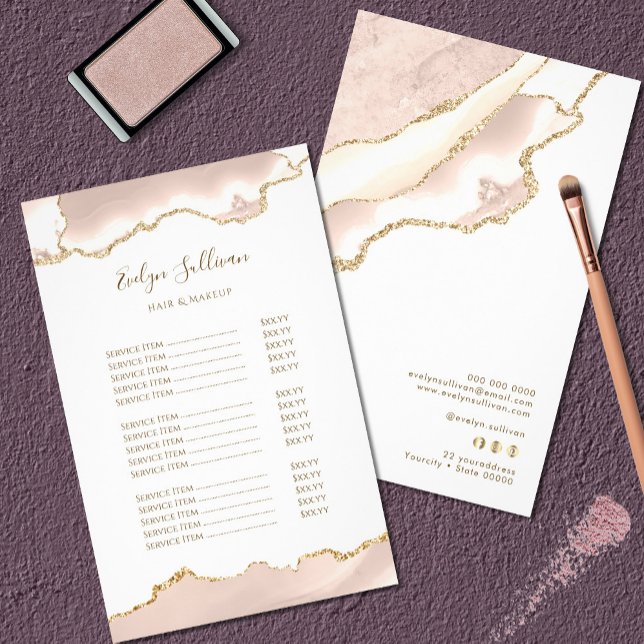 Ivory blush agate price list flyer (Creator Uploaded)