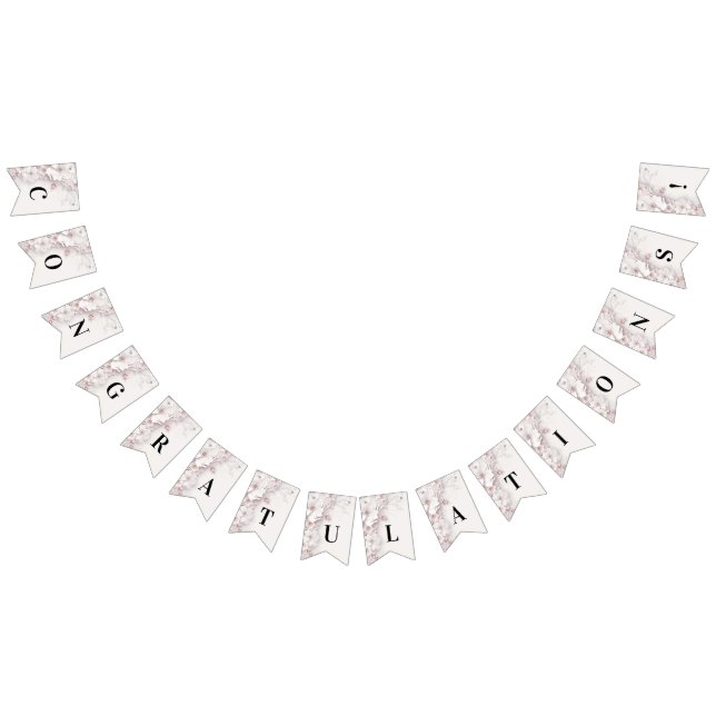 Ivory Blush Pink Floral Bunting Flag (All)