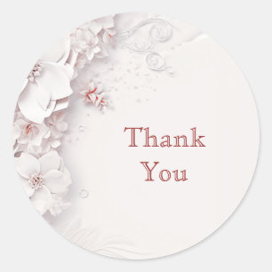Ivory Blush Pink Floral Sticker
