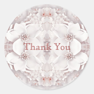 Ivory Blush Pink Floral Sticker