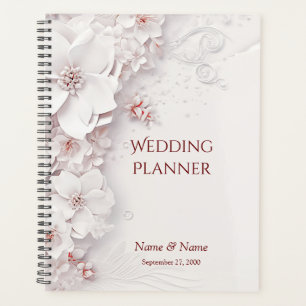 Ivory Blush Pink Floral Wedding Planner
