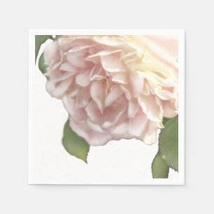 Ivory Blush Rose Napkin