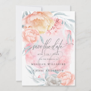 Ivory Blush Rustic Elegant Flowers  Invitation