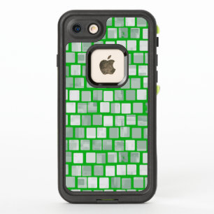 Ivory Bricks with Irish Green Outline Pattern