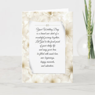 Ivory Bridal Flowers Card