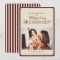 Ivory & Burgundy Stripes Bridesmaid Proposal Card