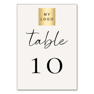 Ivory business logo table number