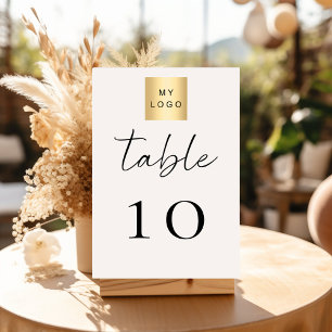 Ivory business logo table number