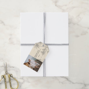 Ivory Cancun Wedding Photo Gift Tags