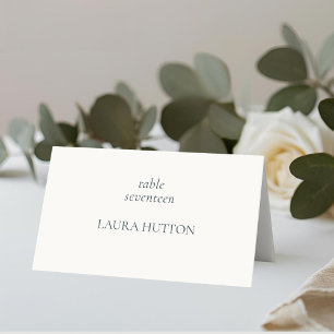 Ivory   Chic Floral Watercolor Wedding  Place Card