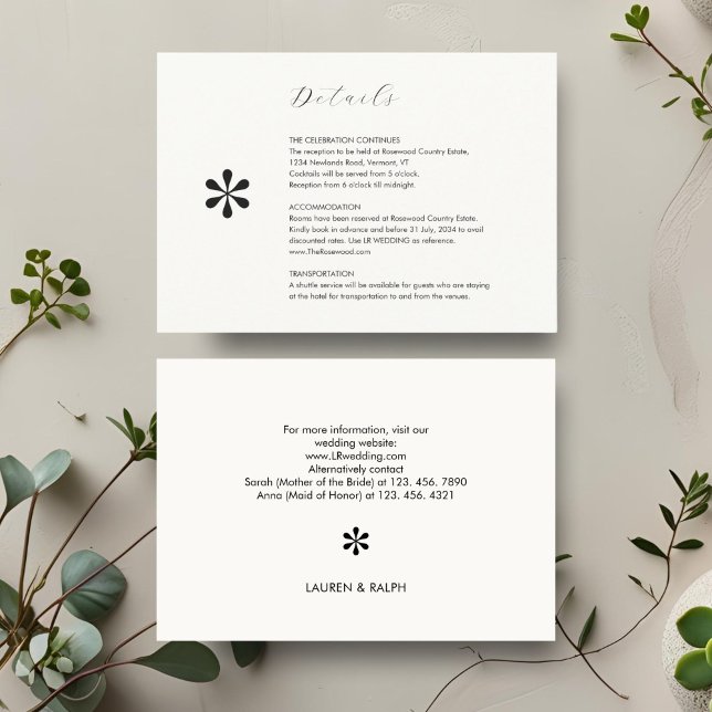 Ivory | Chic QR Code Wedding Details RSVP Card (Creator Uploaded)