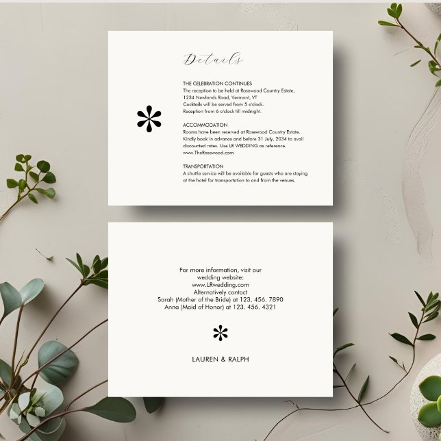 Ivory | Chic QR Code Wedding Details RSVP Card (Creator Uploaded)
