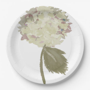 Ivory Chrysanthemum Paper Plate