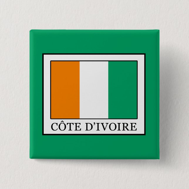 Ivory Coast 15 Cm Square Badge (Front)