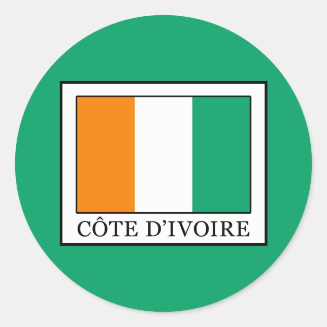 Ivory Coast Classic Round Sticker (Front)