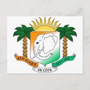 Ivory Coast coat of arms Postcard