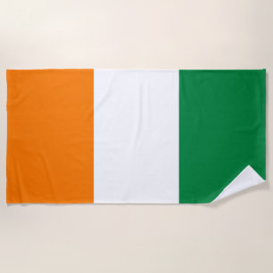 Ivory Coast flag Beach Towel