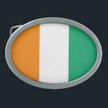 Ivory Coast Flag Belt Buckle<br><div class="desc">Patriotic flag of Ivory Coast.</div>