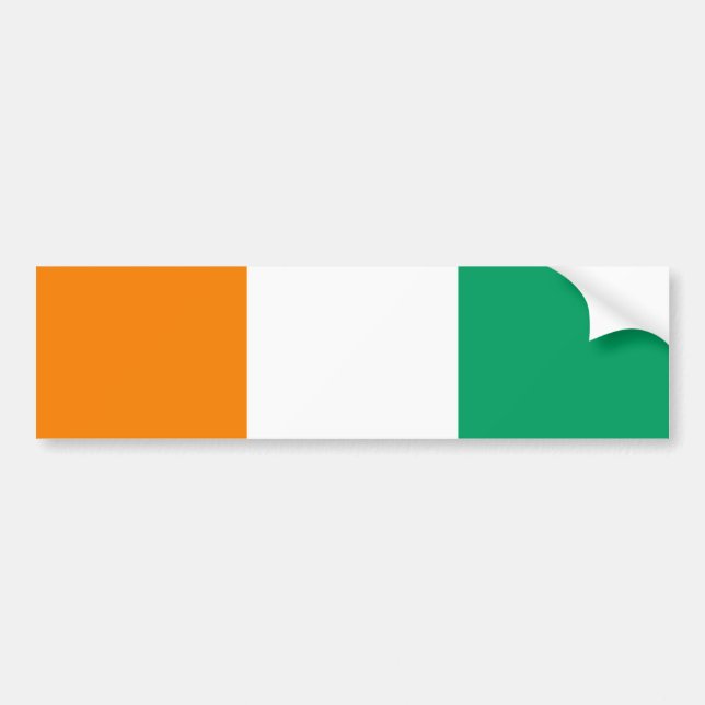 Ivory Coast Flag Bumper Sticker (Front)