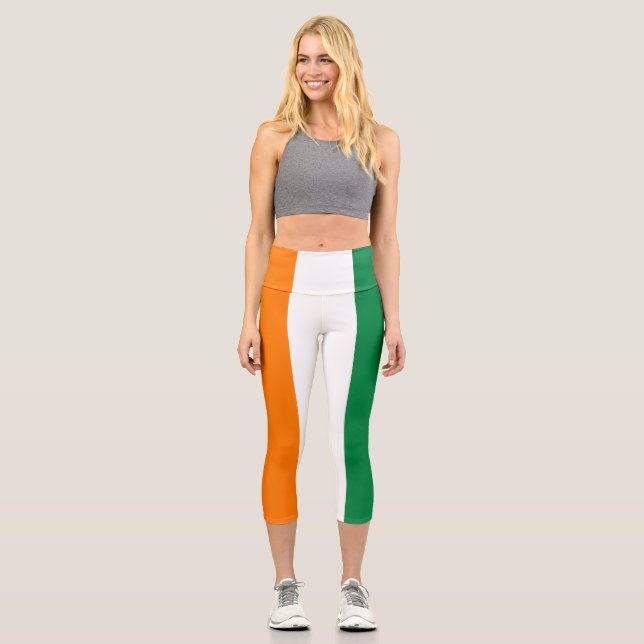 Ivory Coast flag Capri Leggings (Front)