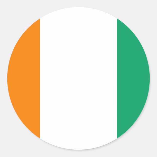 Ivory Coast Flag Classic Round Sticker (Front)
