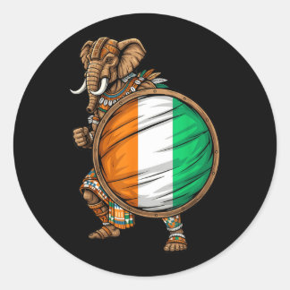 Ivory Coast Flag Cote Divoire Ivorian Roots Classic Round Sticker