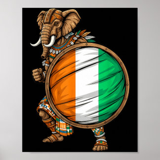 Ivory Coast Flag Cote Divoire Ivorian Roots Poster