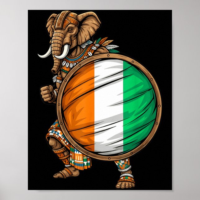 Ivory Coast Flag Cote Divoire Ivorian Roots Poster (Front)