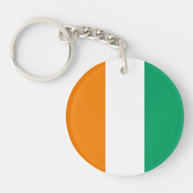 Ivory Coast Flag Key Ring (Front)
