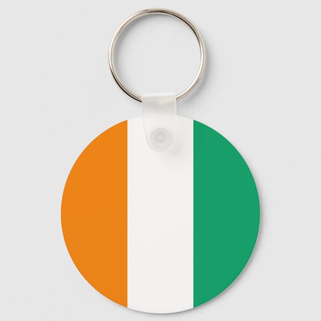 Ivory Coast Flag Key Ring (Front)
