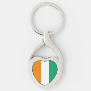 Ivory Coast Flag Key Ring