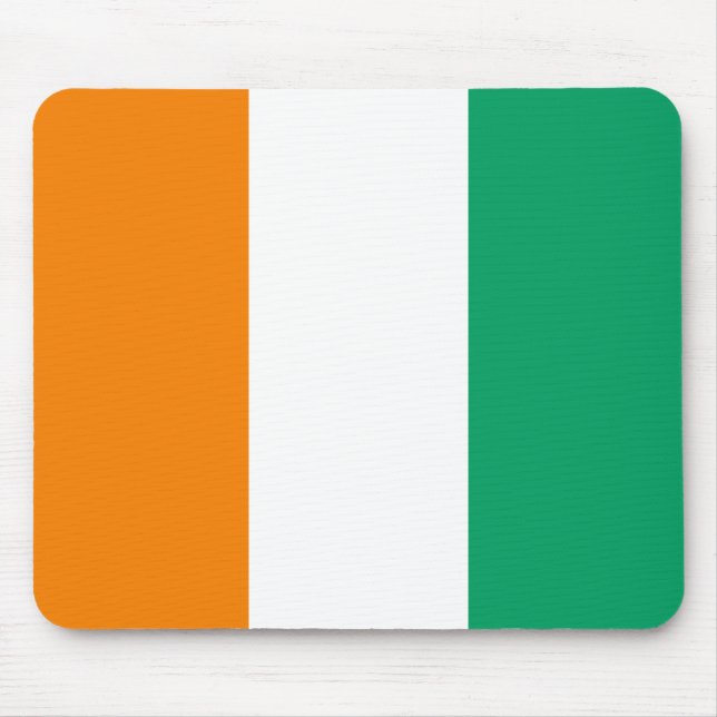 Ivory Coast Flag Mouse Mat (Front)