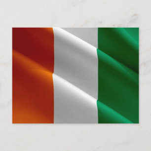 Ivory Coast - Flag - Postcard