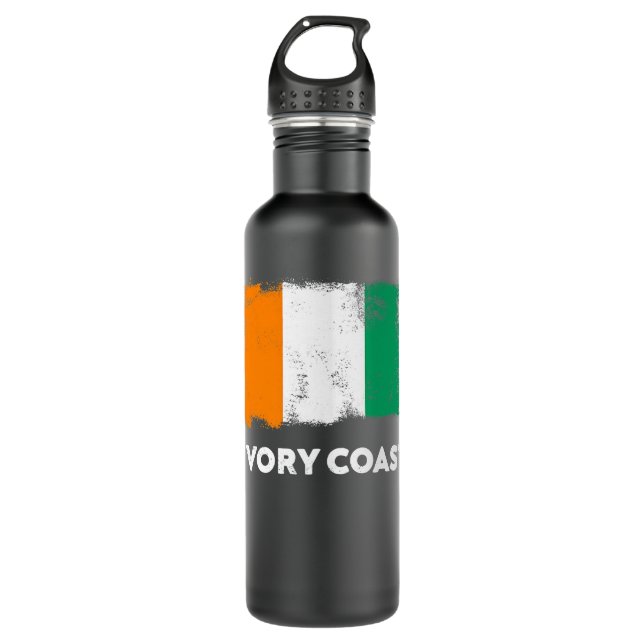 Ivory Coast Flag Premium  710 Ml Water Bottle (Front)