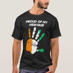 Ivory Coast Flag Printed Palm T-Shirt